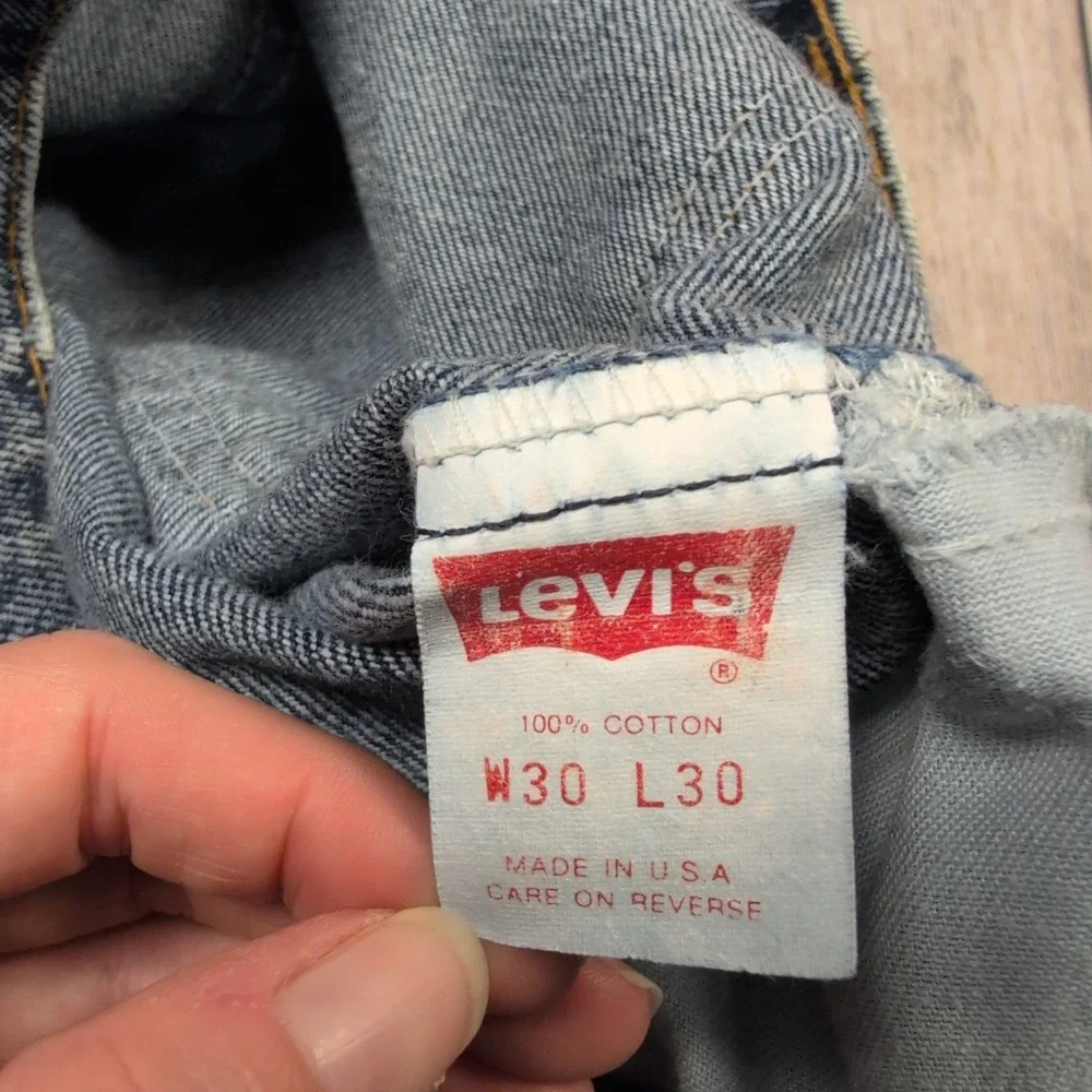 Levi's 550 Jeans Vintage Orange Tab Acid Wash‎ Relaxed Fit Denim Pants W30 L30